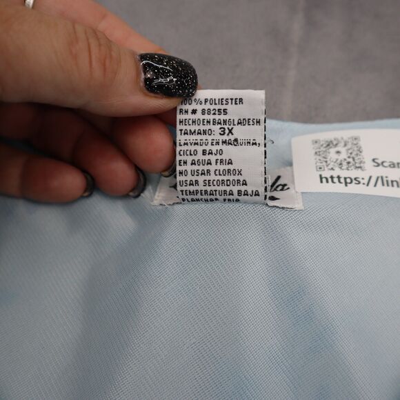 Esmeralda Dress Womens 3X Blue Hi Low One Shoulder Plus Size Blue Floral - Picture 10 of 16